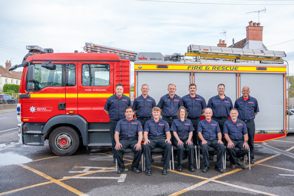On-call firefighters at Winscombe Fire Station