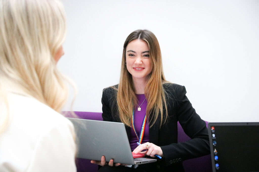 Picture of woman in an interview