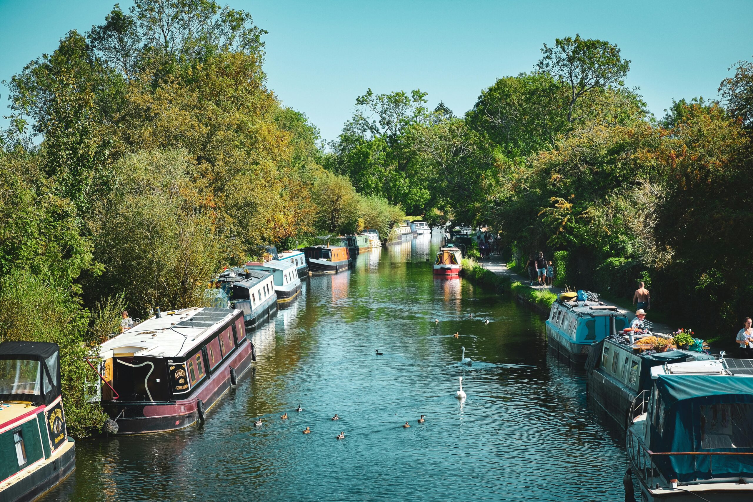 Boats along a canal