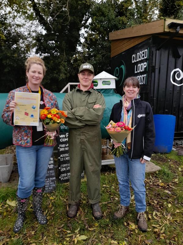 Environmental officers Louise and Beth with Jenny (middle) from The Heart of BS13
