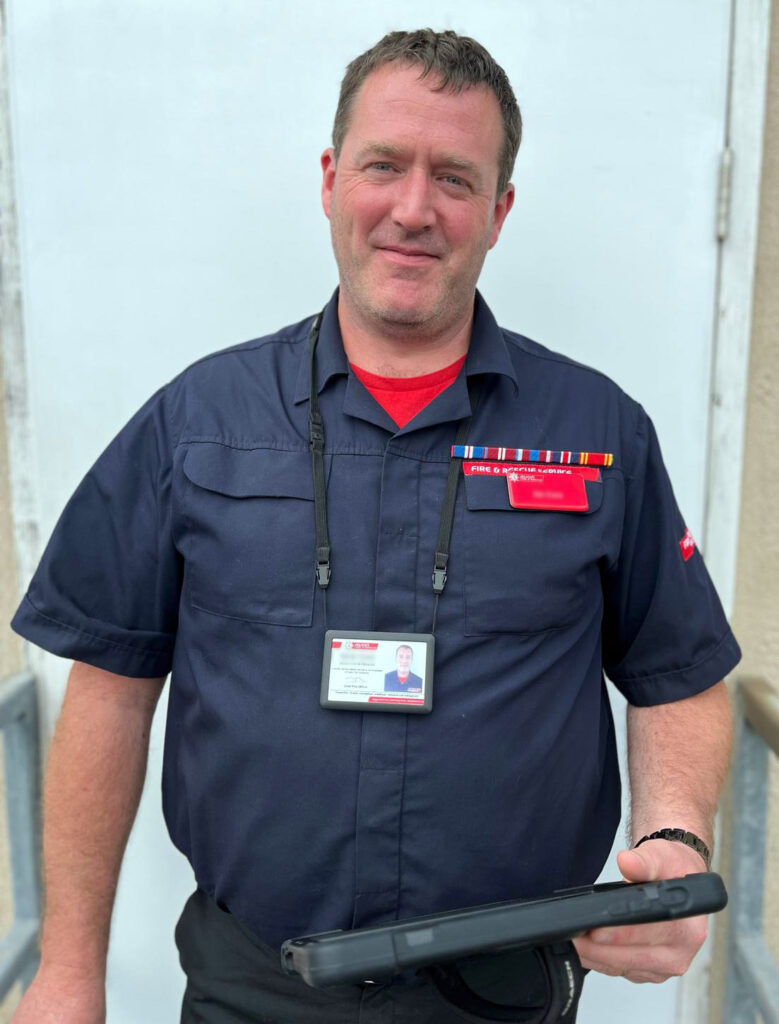 A photo of an Avon Fire & Rescue Service Fire Safety Officer