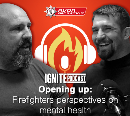 Ignite the conversation banner, firefighters open up and discuss mental health.