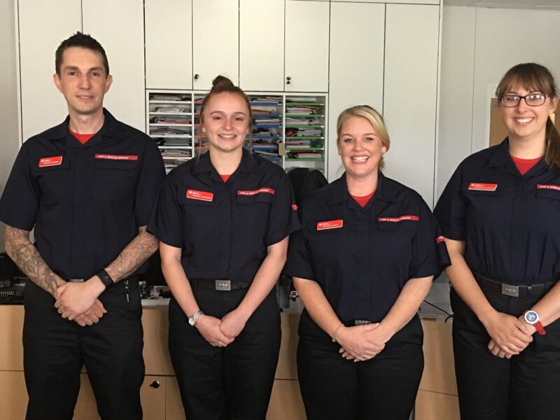 Image of new trainees in control