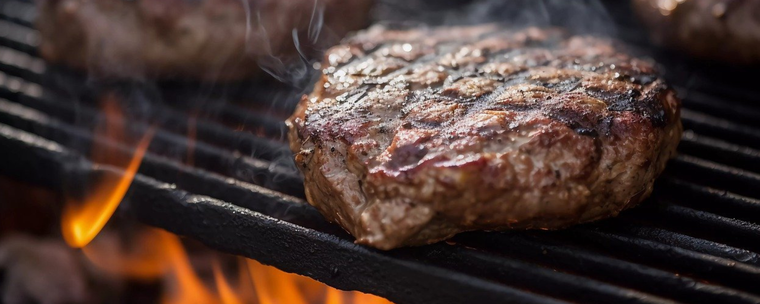 burgers on barbecue