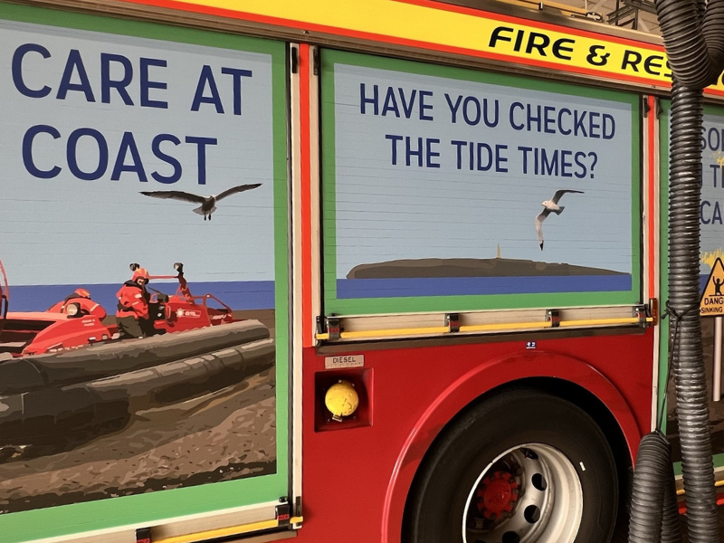 fire engine with mud safety design