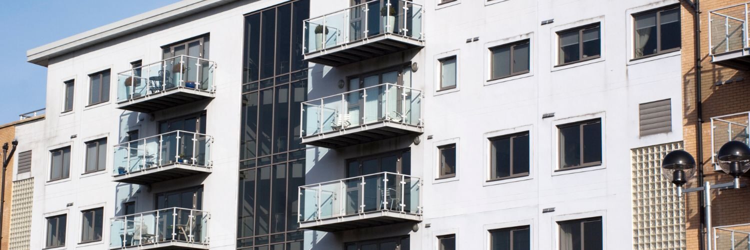 block of flats with balconies