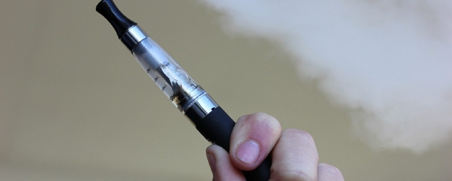 e-cigarette being smoked