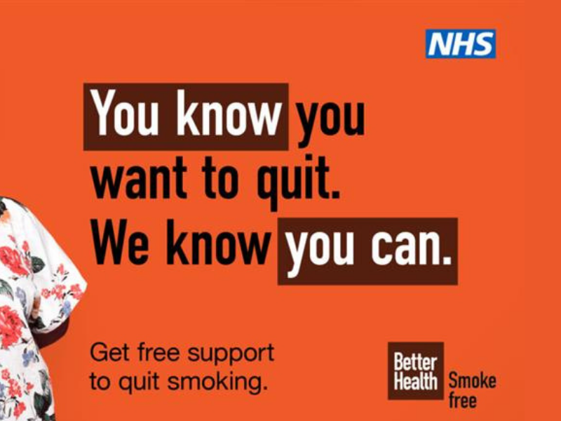 no smoking day graphic featuring 'you want to quit, we know you can'